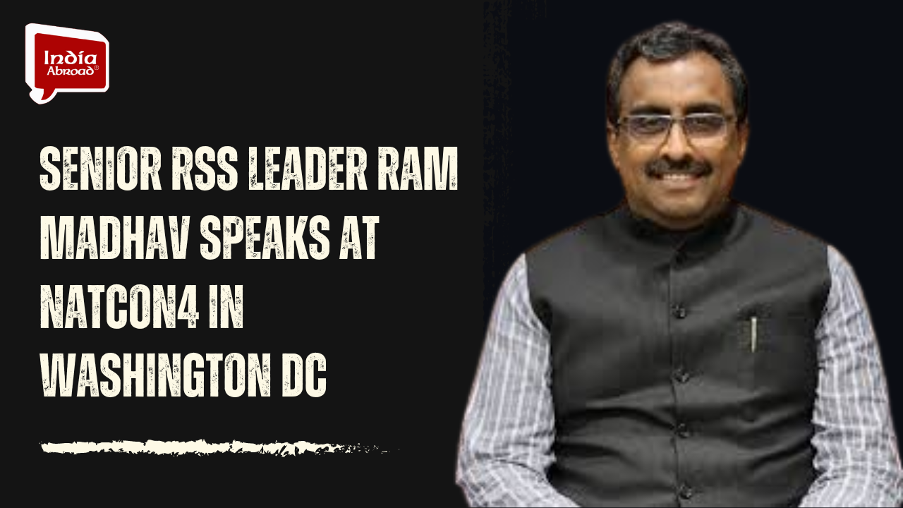 Senior RSS leader Ram Madhav speaks at NATCON4 in Washington DC